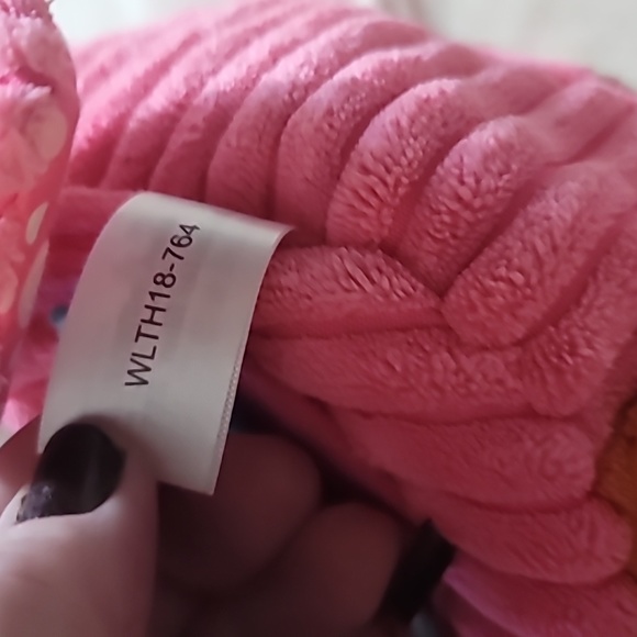 ADORABLE SOZZY- JOLLYBABY PINK CHENILLE OWL BACKPACK- 9 X 9 X 3 - Picture 4 of 9